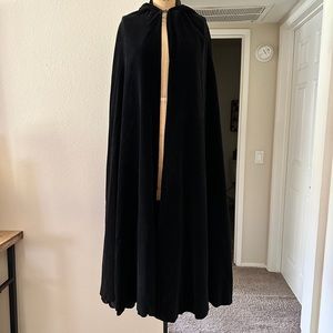 GORGEOUS vintage black velvet cape